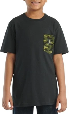 Camisa Carhartt para niños manga corta camuflaje bolsillo mediana caviar negra Foto 1 de 2