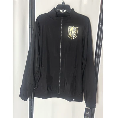 Vegas Golden Knights Men's Crinkle Raglan Full-Zip Windbreaker Jacket Large - Image 1 of 4