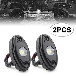 For Jeep ATV Truck Under Body Trail Rig Lamp 2X 9W White LED Rock Light - Picture 1 of 10