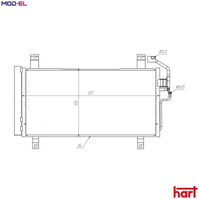 CONDENSER AIR CONDITIONING 621 619 FOR MAZDA L3-VDT/VE 2.3L L8-DE/VE 1.8L 4cyl 6 - Image 1 of 4