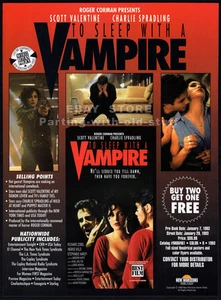 TO SLEEP WITH A VAMPIRE__Original 1992 Trade print AD / promo__SCOTT VALENTINE - Picture 1 of 1