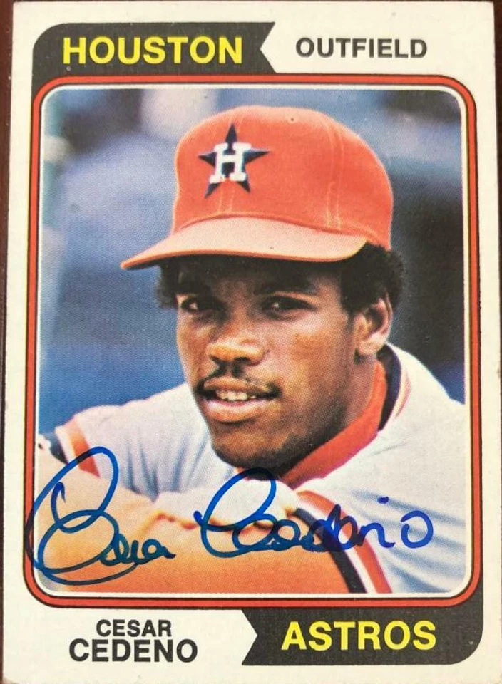 Topps #200 autografado Cesar Cedeno 1974 - Imagem 1 de 1