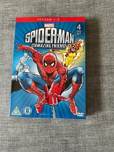 Spider-Man and His Amazing Friends Seasons 1-3 (4 DVD) Marvel Animated Cartoon - Imagen 1 de 2