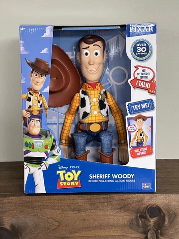 Disney Pixar Toy Story Sheriff Woody Pull String Talking Action Figure   New box Cover