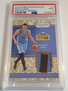 2016 Grand Reserve Nikola Jokic #PATCH GRANITE /25 Game Jersey - PSA 9 (POP 1) - Picture 1 of 4