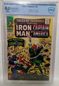 TALES OF SUSPENSE #80 CBCS 8.0 1966 CAPITÁN AMÉRICA CUBO CÓSMICO PÁGINAS BLANCAS - Imagen 1 de 6