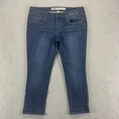 Jeans Charlotte Russe para mujer 14 azules ajustados enrollables recortados elásticos 34x25 Foto 1 de 4