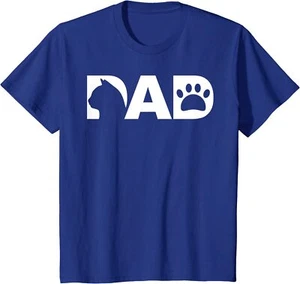 Cat Dad T-Shirt Funny Gift Father's Day Cat Lover Youth Unisex T-shirt - Picture 1 of 4