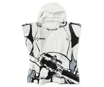 Disney Star Wars Hooded Poncho Towel Stormtrooper 22" x 22" Beach Pool Cotton  - Image 1 of 4