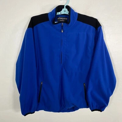 Footjoy Jacket Mens Large Blue Black Golf 1/4 Zip Pullover Fleece Windstopper - Image 1 of 4