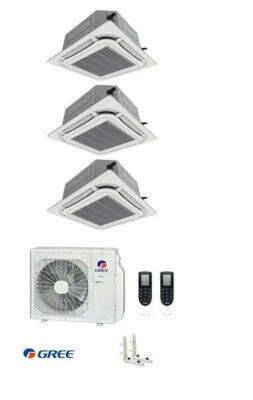 GREE MultiSplit 3 x 3,5 kW Deckenkassette Klimaanlage Inverter Außengerät 10,6kW - Bild 1 von 4