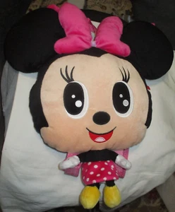 Disney Paris Park Minnie Mouse Plush Backpack Disneyland Euro Disney Cute Soft - Picture 1 of 5