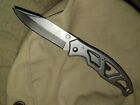 Gerber Paraframe I Plain Edge Silver Lightweight Edc Pocket Knife Very Good 