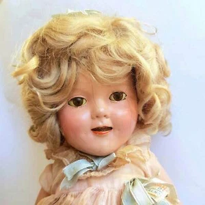 A/O 1935 Shirley Temple Ideal "Curly Top" Composition/Compo Doll Pink Dress - Picture 1 of 10