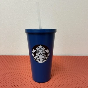 Starbucks einfarbig blau Edelstahl kalte Tasse 16 Unzen - Bild 1 von 1