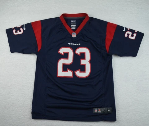 Houston Texans Shirt Youth Large (14/16) Blue NFL Arian Foster 23 Nike On Field Cover