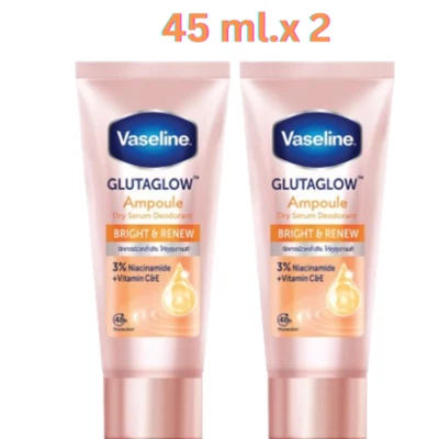 2x Vaseline Glutaglow Ampoule Dry Serum Deodorant Bright & Renew Skin Care 45 ml - Image 1 of 4