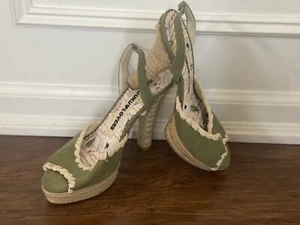Harajuku Lovers by Gwen Stefani Green Sling Back Heels - Picture 1 of 11