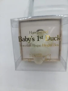 Babys 1st Duck Porcelain Bisque Hinged Box - Picture 1 of 4