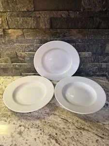 3 IKEA 365+ Susan Pryke Large Rimmed Soup Salad Pasta Bowls White 10” - Picture 1 of 5