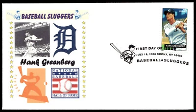 2006 FDC Baseball Sluggers Detroit Hank Greenberg HOF Webcraft Cachet - Image 1 of 2