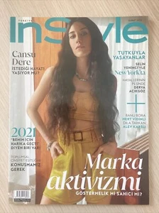 InStyle Turkey Cansu Dere February 2022 / Fast Shipping Worldwide - Picture 1 of 9