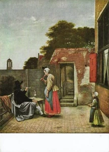 Postcard Pieter de Hooch "Binnenplaats te Delft" (The Court) 17thC NrMINT Unused - Picture 1 of 1