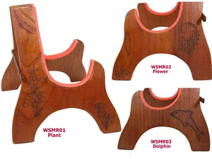 Solid Mahogany Medium Size Wood Stand For 21/23 inch Ukulele, Violin WSMR01-06 - Picture 1 of 26