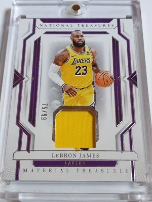 2023 National Treasures LeBron James #PATCH /99 Game Worn Jersey - Rare - Image 1 of 4