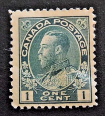1911 Canada Stamp - Scott #104 - 1 Cent Geo. V Admiral Issue -MHG/OG/VF - Image 1 of 2