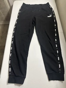 Puma Black Athletic Joggers Pants Size medium - Picture 1 of 3