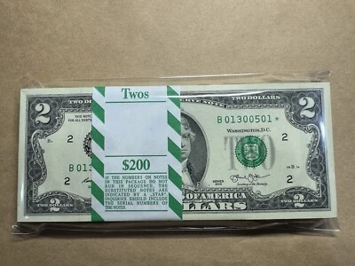 $2 2013 = 100pcs Consecutive Serie Number Replacement Star Gem UNC_LDP Shop. - Image 1 of 3