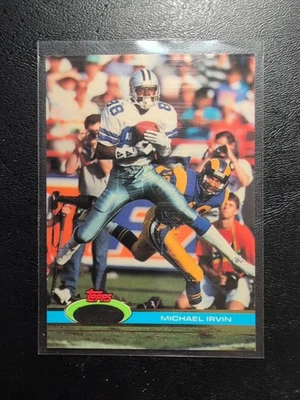 1991 Topps Stadium Club Michael Irvin #37 Dallas Cowboys HOF Wide Receiver!! - Image 1 of 3