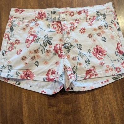 Pantalones Cortos Jean BeBop Rosa y Blanco Diseño Floral Talla 9 Foto 1 de 4