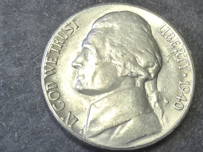 1940-S  JEFFERSON NICKEL VF - Image 1 of 2