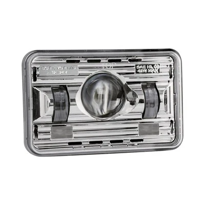 For Kenworth K150 90-94 Headlight 4x6" Rectangular Chrome Projector LED Foto 1 de 4