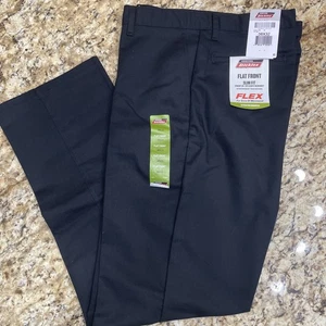Original Dickies Herren flache Vorderseite schmale Passform gerades Bein schwarze Farbe Größe 38 x 32. - Bild 1 von 11