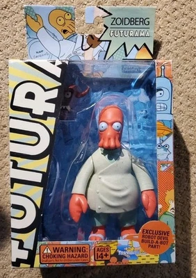 全新带盒 罕见 全新带标签 Futurama Zoidberg 活动人偶 带机器人 Devil build-a-bot 零件 — 第 1/4 张图片
