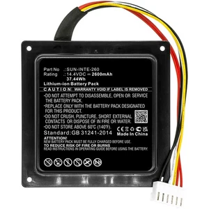 Batería de repuesto 2600 mAh SUN-INTE-260 para altavoz Bluetooth JBL Partybox 100 - Imagen 1 de 5