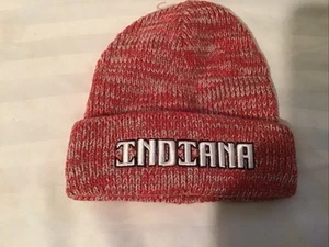 Indiana Hoosiers Winter Hat Mens One Size Beanie Cap NCAA College Acrylic Red - Picture 1 of 7