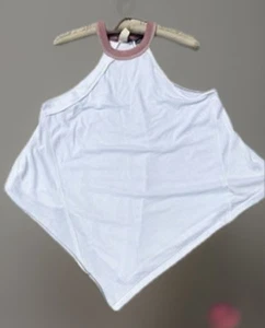We The Free Medium Tshirt Handkerchief White Medium Shirt Sleeveless - Picture 1 of 3