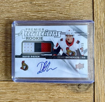 2018-19 Upper Deck Premier Attractions Rookie PAR-DB Drake Batherson /99 - Image 1 of 2