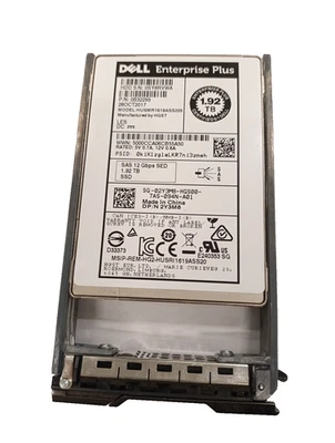 Dell 1.92TB SAS 12Gbps SED 2.5" SSD Compellent 2Y3M8 with Caddy - Image 1 of 3