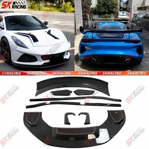 For Lotus Emira 2023+ Dry Twill Carbon Front Bumper Lip Spoiler Wing Side Skirts - Picture 1 of 30