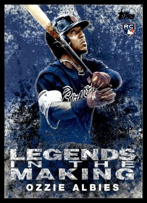 2018 Topps Legends in the Making Blue Ozzie Albies RC #LITM-4 - Image 1 of 2