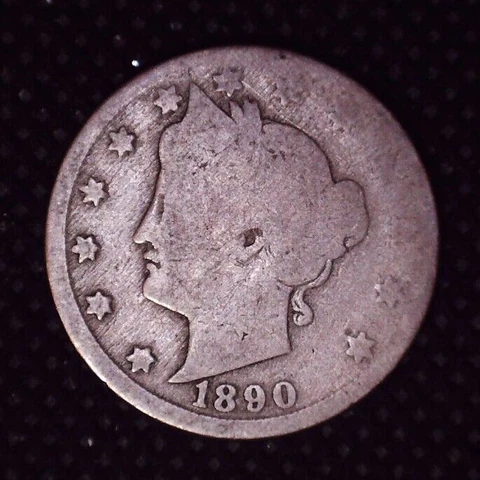 1890 Liberty V- Nickel 5(C) Better Date #043 Cover
