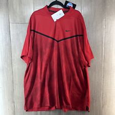 Nike Tiger Woods DH0916 Dri-Fit ADV Red Blade Collar Polo Golf Shirt Men's Large