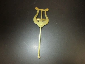 AP&M Bent Stem Trumpet Lyre #501G-New'Old Stock' Made In USA,Gold - Picture 1 of 3