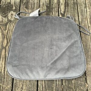Pottery Barn Classic Dining Chair Cushion Performance Suede Small Gray 17"x15.5”