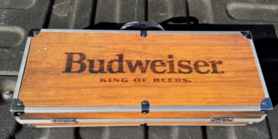 Budweiser Barbeque Set in Carrying Case - 2 Pieces Inside, Spatula And BBQ Brush - Image 1 of 3